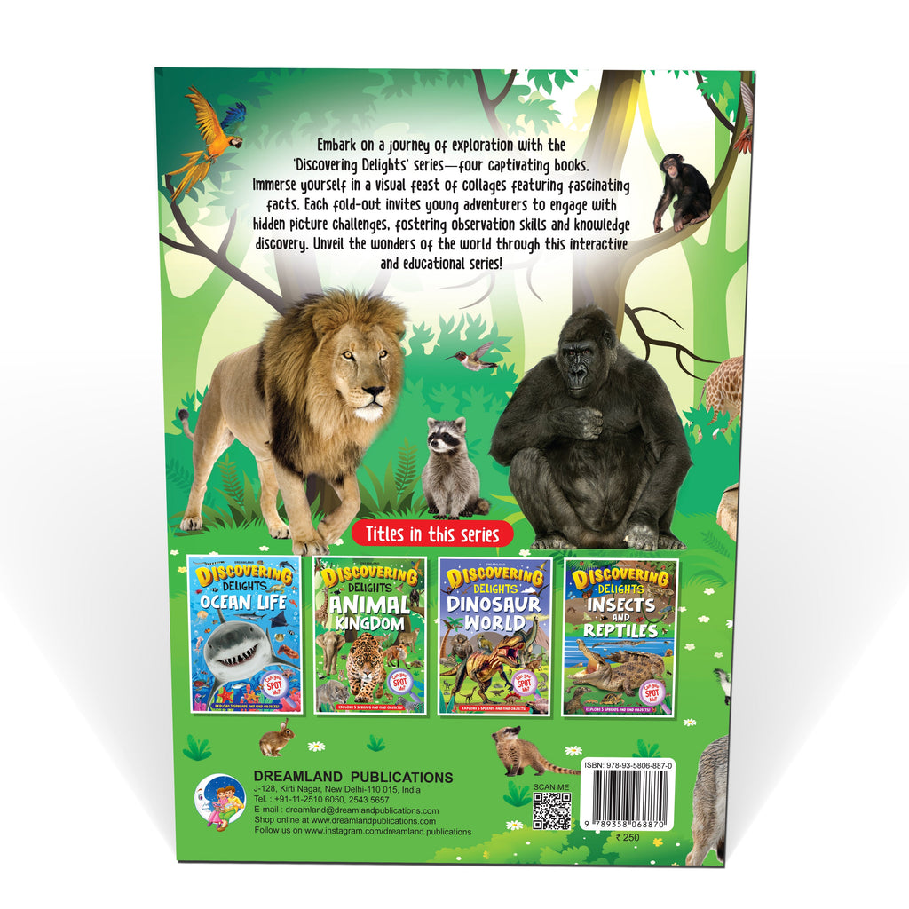 Dreamland Publications Animal Kingdom Discovering Delights Flap Book for Kids Age 4 - 10 years | Grocsy