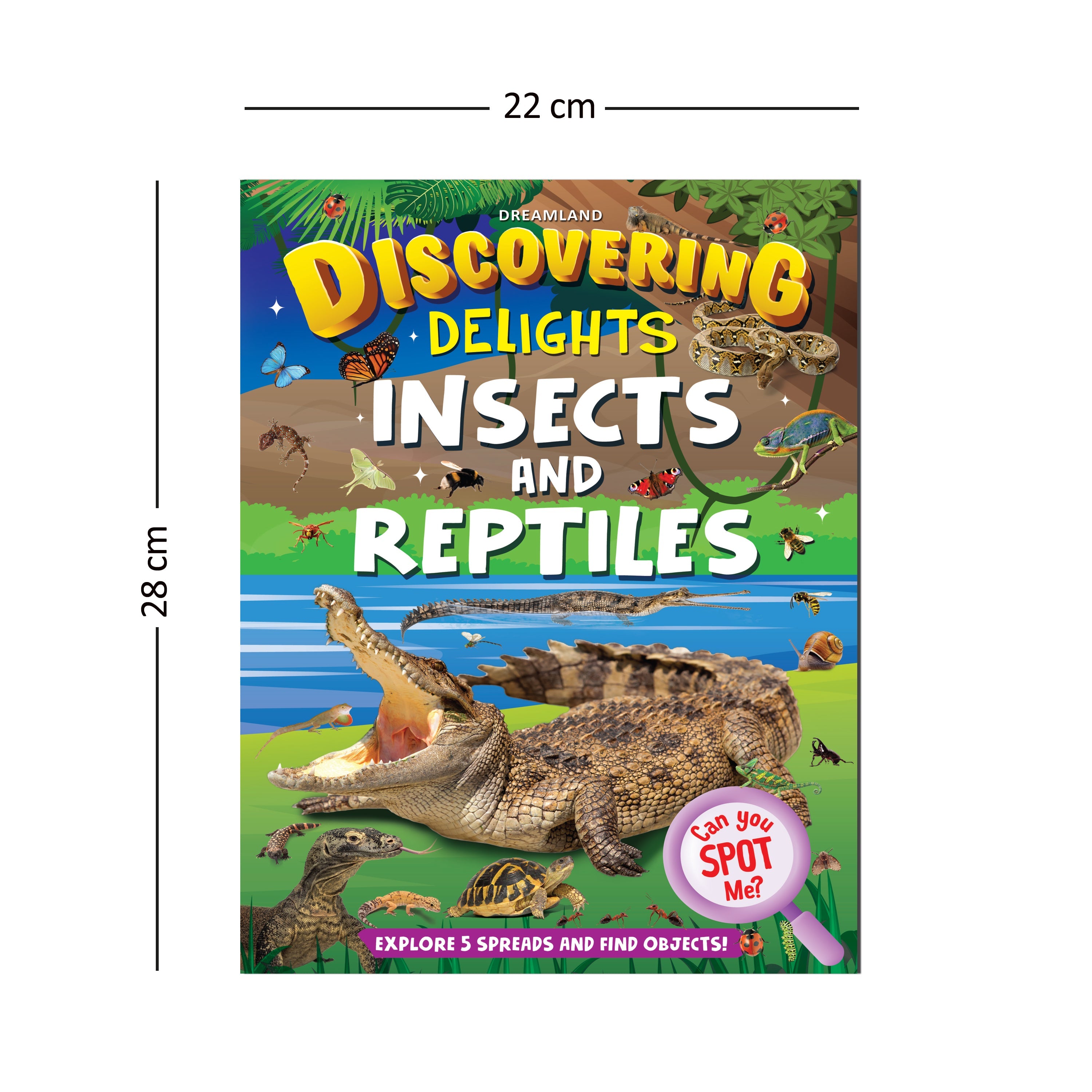 Dreamland Publications Insects and Reptiles Discovering Delights Flap Book for Kids Age 4 - 10 years | Grocsy