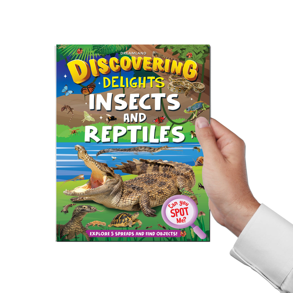 Dreamland Publications Insects and Reptiles Discovering Delights Flap Book for Kids Age 4 - 10 years | Grocsy