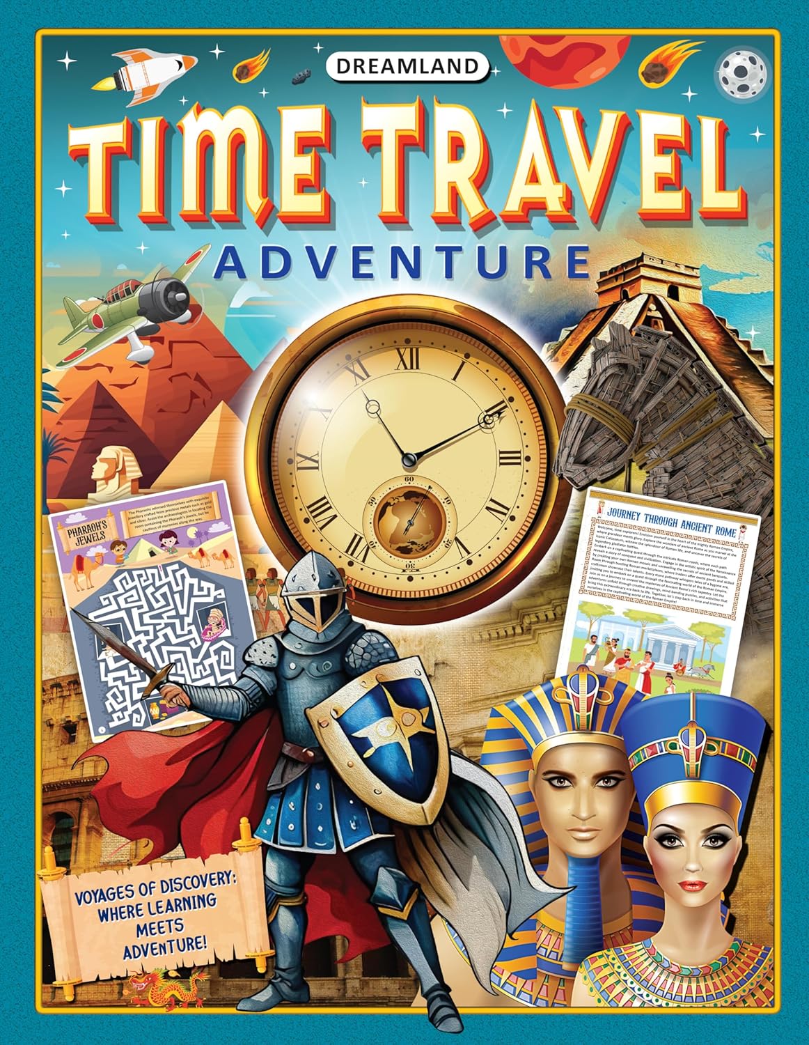 Dreamland Publications Time Travel Adventure Activity Book for Kids Age 5 -10 years | Grocsy