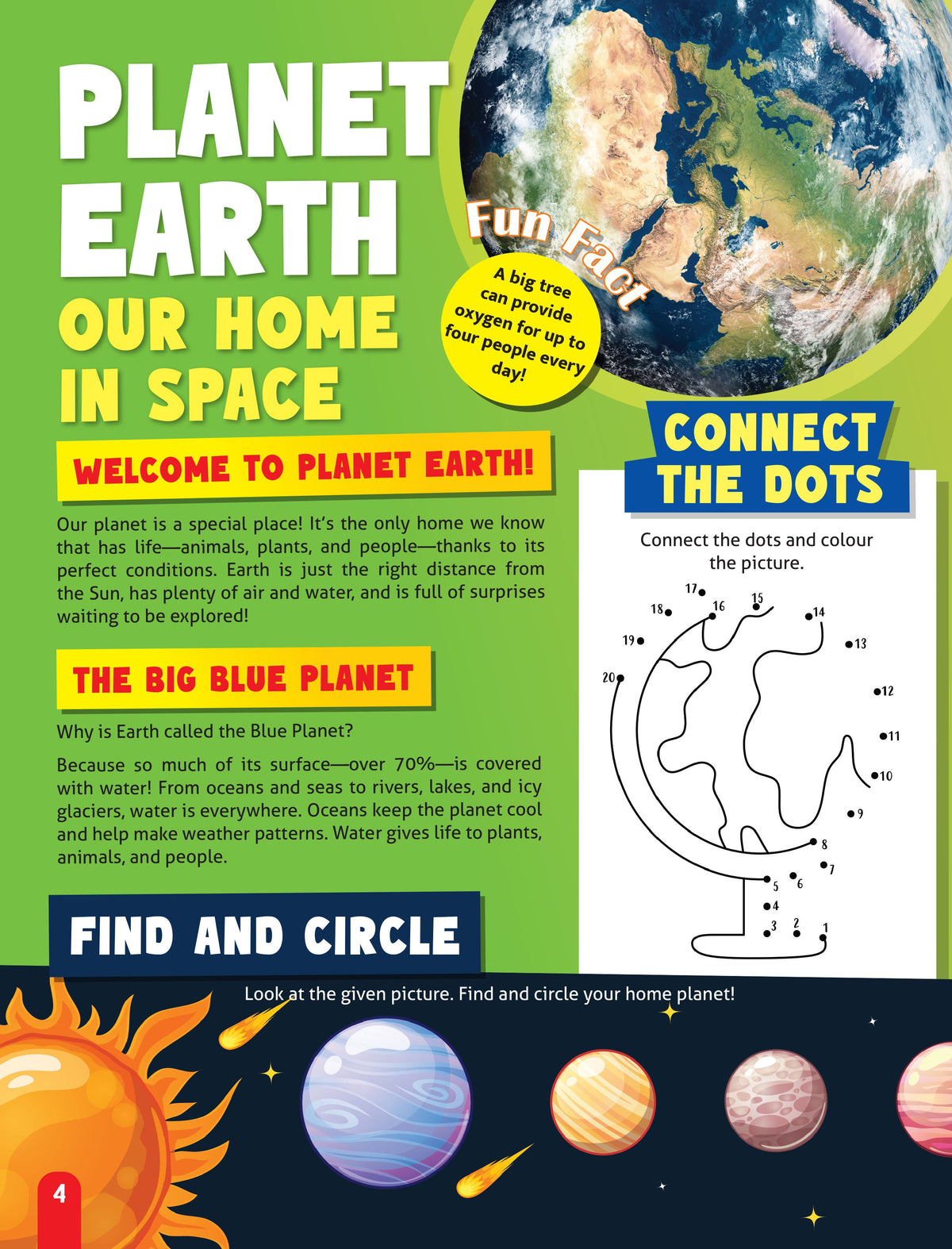 Dreamland Publications Junior Genius: Our Amazing Planets – A Fun-Filled Learning Book for Kids Age 7+ | Discover Earth, Mars, Jupiter & More with Facts, Activities, and Quizzes | Grocsy