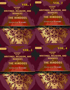 Account of the Writings, Religion, and Manners, of the Hindoos 4 Vols. Set - Gyan Books | Grocsy