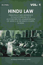 Hindu Law: Principally with Reference to Such Portions of It As Concern the Administration of Justice, in the King's Courts, in India 1st - Gyan Books | Grocsy