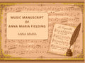 Music manuscript of Anna Maria Fielding - Gyan Books | Grocsy