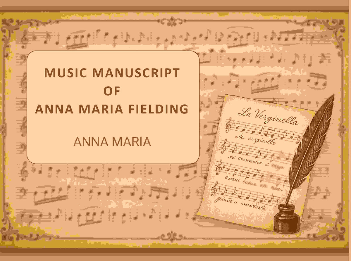 Music manuscript of Anna Maria Fielding - Gyan Books | Grocsy