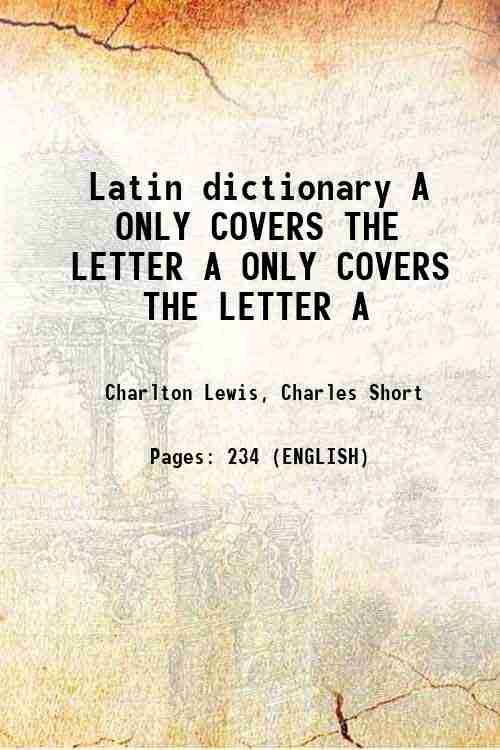 Latin dictionary A - Gyan Books | Grocsy