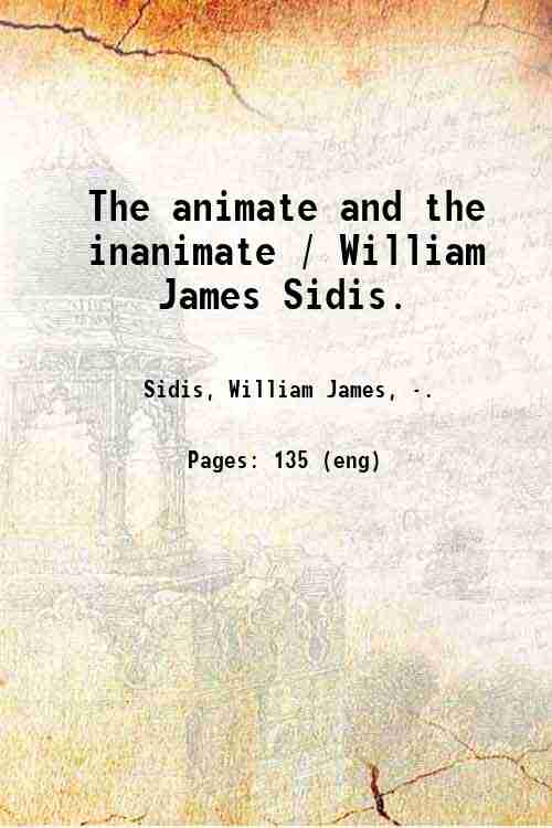 The Animate And The Inanimate - Gyan Books | Grocsy