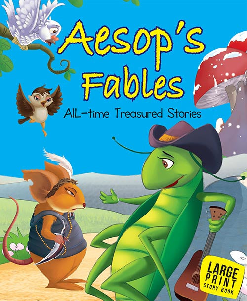 Aesops Fables : All Time Treasured Stories : Large Print - Om Books | Grocsy