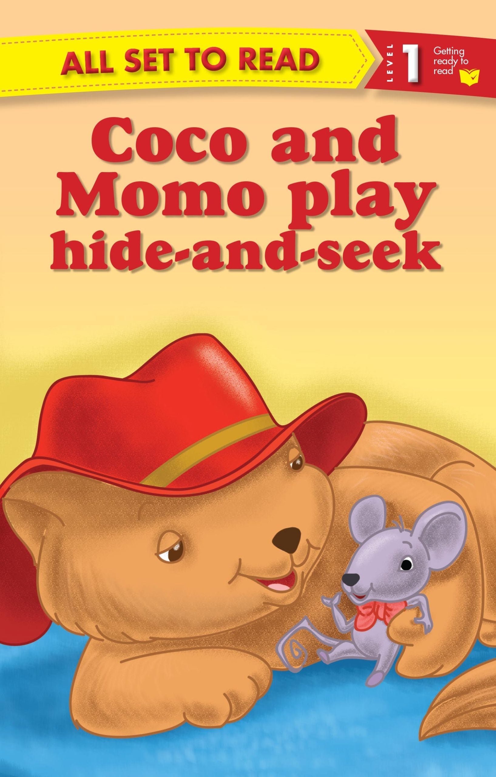 All set to Read Readers Level 1 Coco and Momo Play Hide-and-Seek - Om Books | Grocsy
