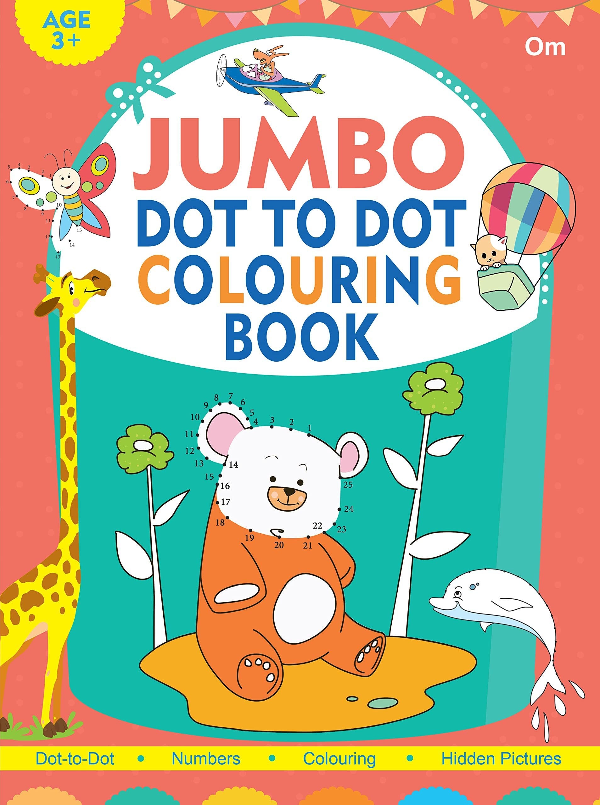 Jumbo Dot-to-Dot Colouring Book (Binder) - Om Books | Grocsy