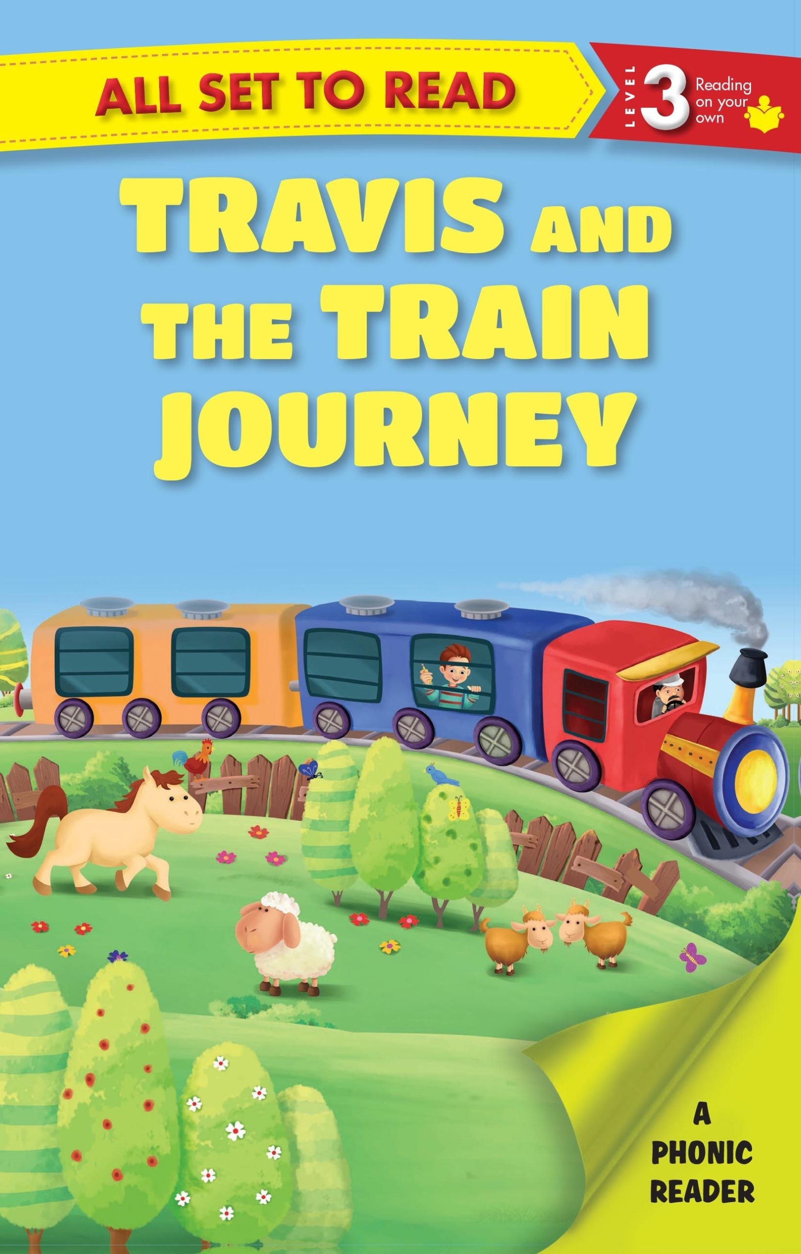 All set to Read A Phonics Reader Travis and the Train Journey - Om Books | Grocsy