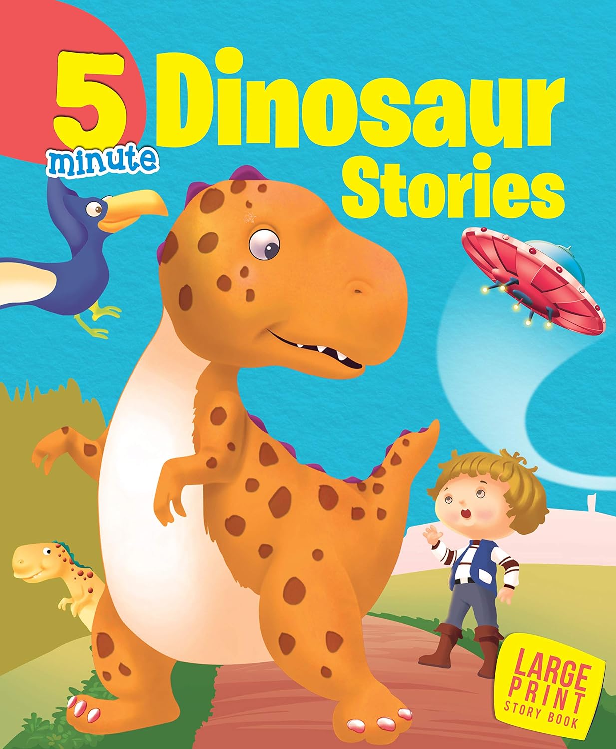 5 Minute Dinosaur Stories : Large Print - Om Books | Grocsy