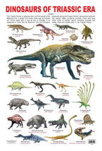 Dreamland Publications Educational Chart for Kids - Dinosaurs of Triassic Era | Grocsy