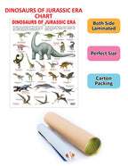 Dreamland Publications Educational Chart for Kids - Dinosaurs of Jurassic Era | Grocsy