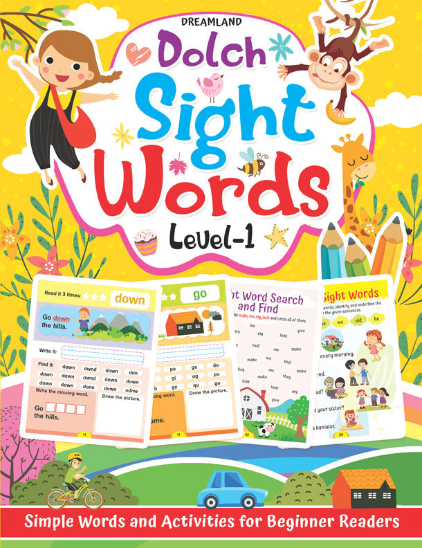 Dreamland Dolch Sight Words Level 1- Simple Words and Activities for Beginner Readers | Grocsy
