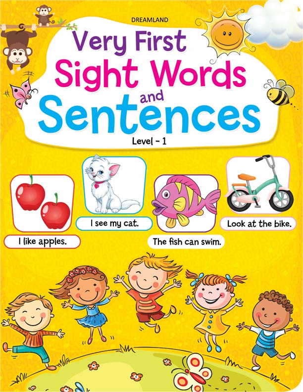 Dreamland Very First Sight Words Sentences Learning Book For Kids Level 1 | Grocsy
