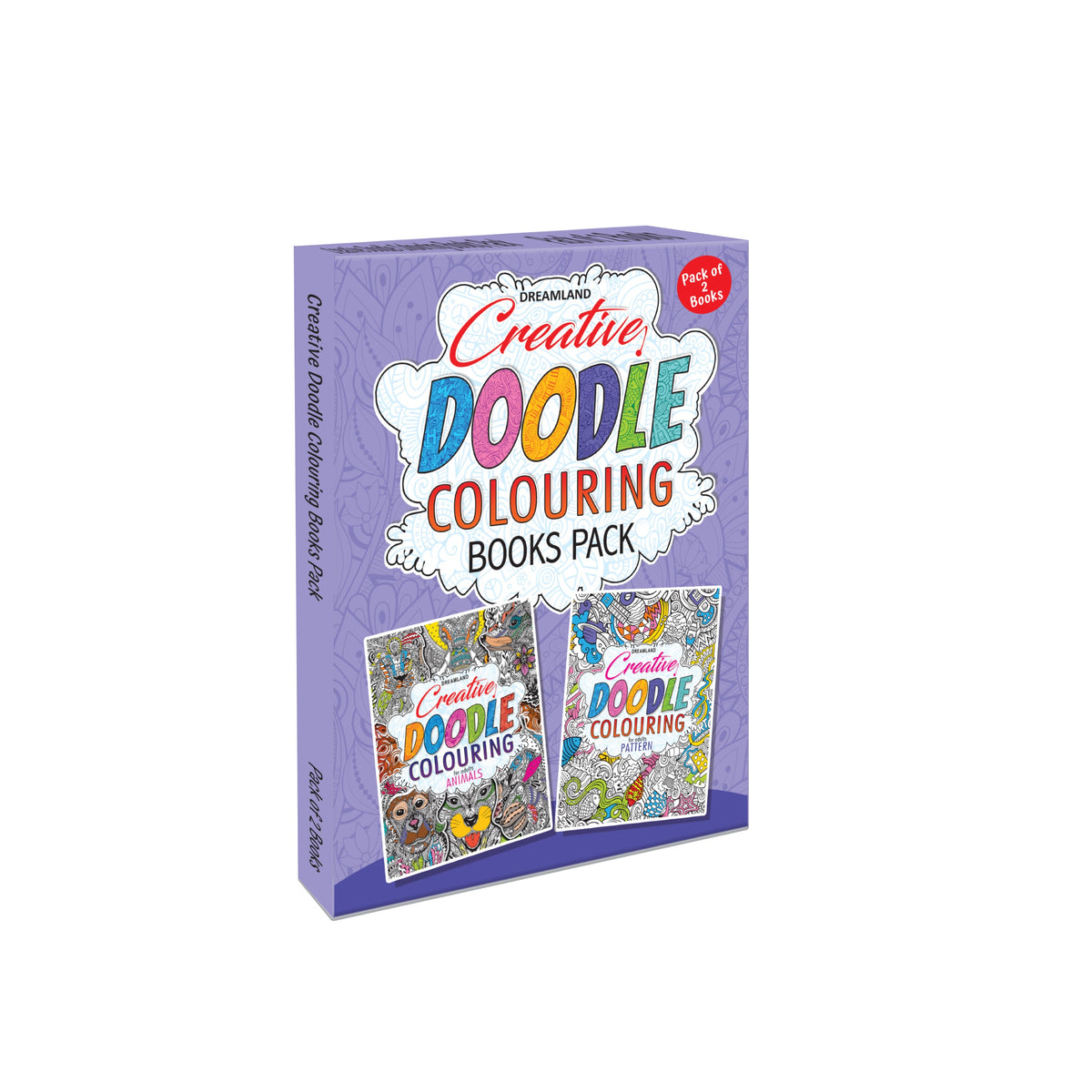 Dreamland Creative Doodle Colouring Books - (2 Titles) | Grocsy