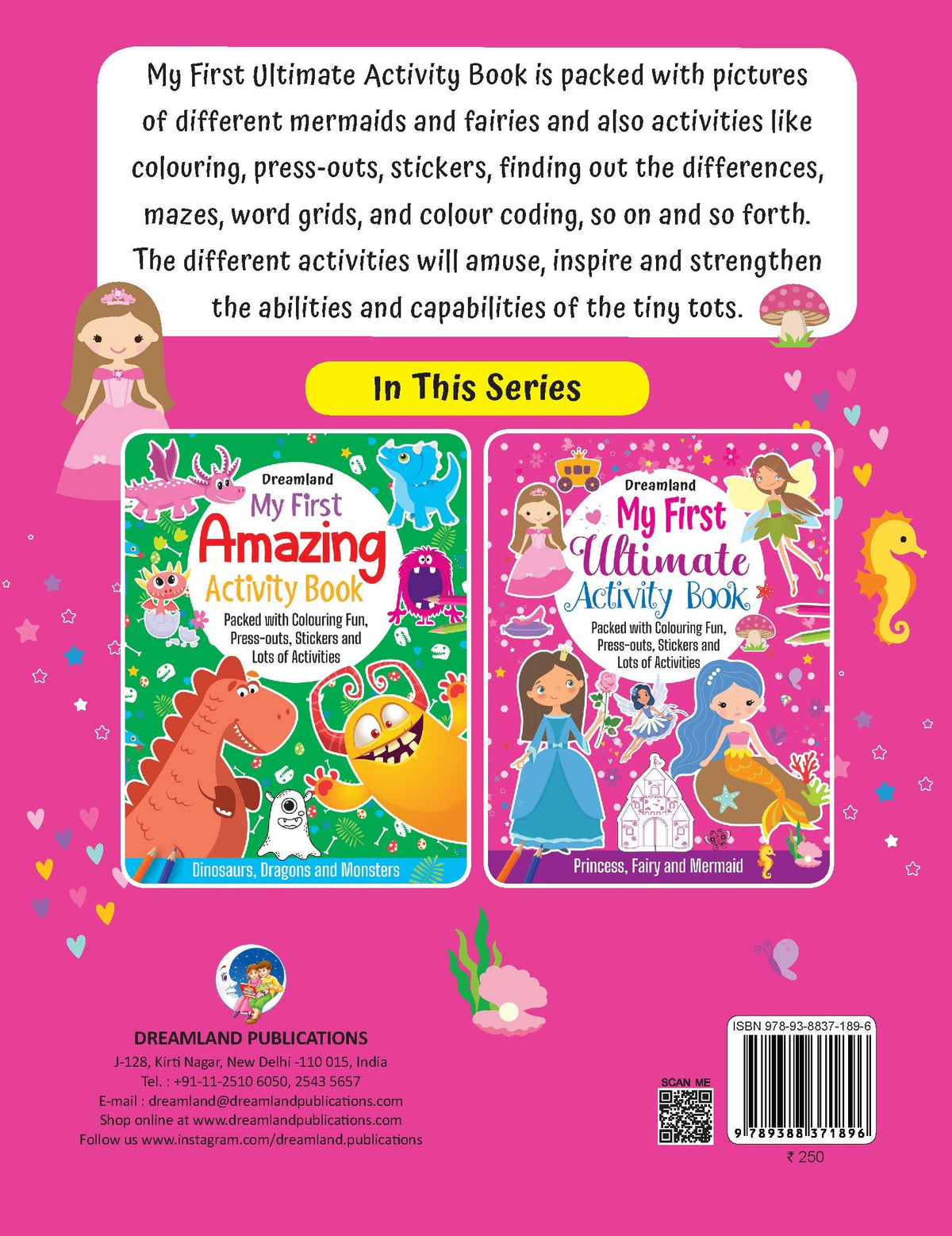 Dreamland Publications My First Ultimate Activity Book- Princess, Fairy and Mermaid : Children's Interactive & Activity Book | Grocsy
