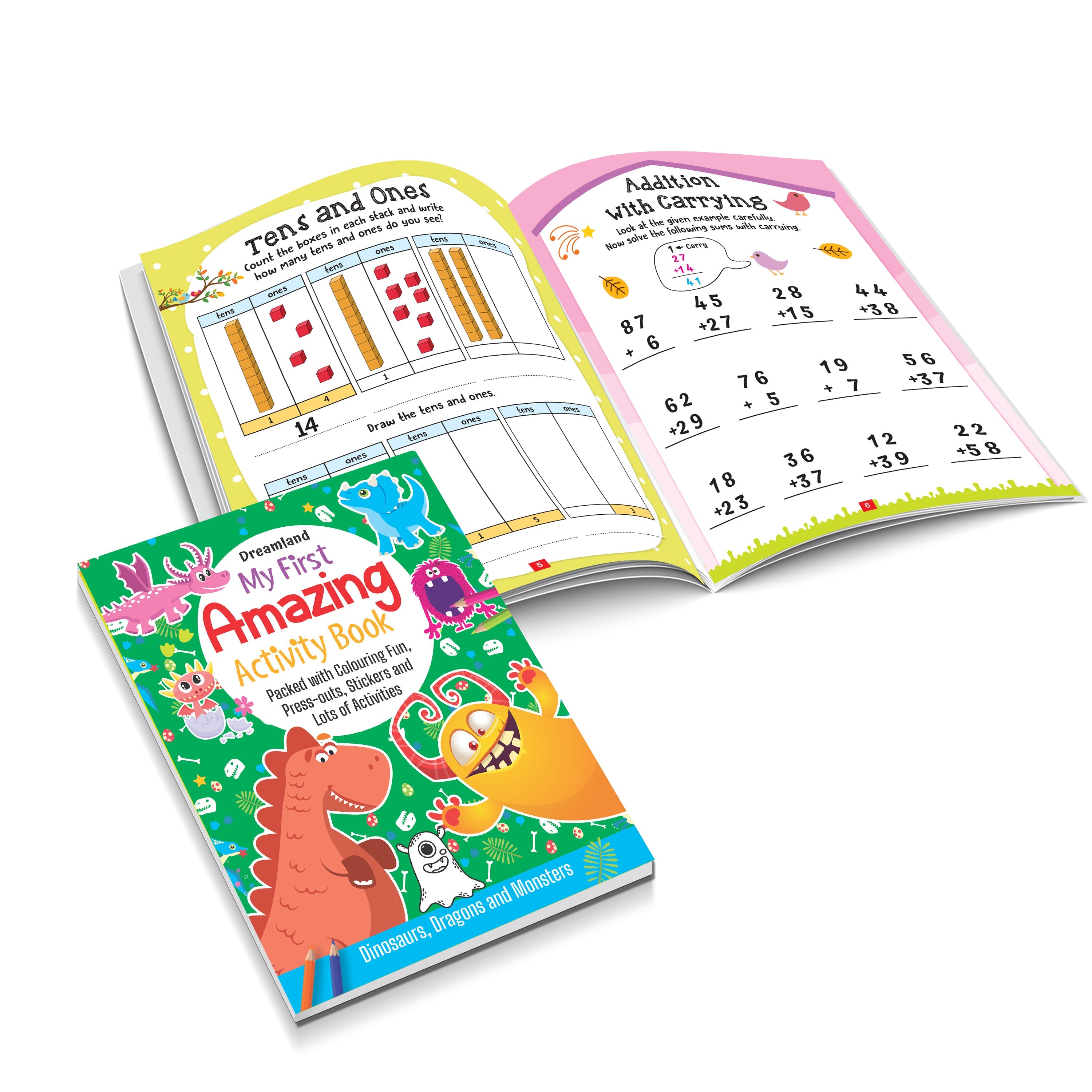 Dreamland Publications My First Amazing Activity Book- Dinosaurs, Dragons and Monsters : Children's Interactive & Activity Book | Grocsy