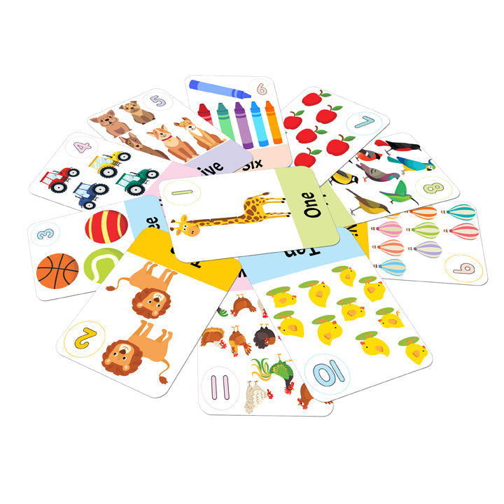 Dreamland Publications Flash Cards Numbers - 30 Double Sided Wipe Clean Flash Cards for Kids (With Free Pen) | Grocsy
