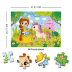 Dreamland Publications Little Princess Jigsaw Puzzle for Kids – 96 Pcs | With Colouring & Activity Book and 3D Model | Grocsy
