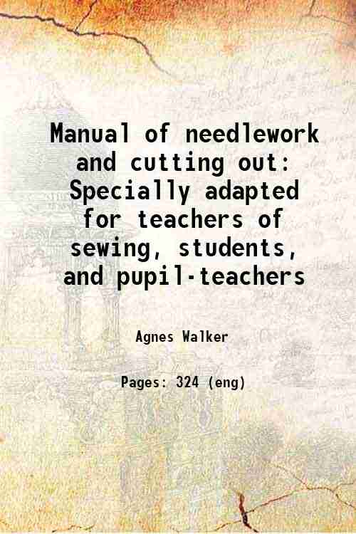 Manual of needlework and cutting out - Gyan Books | Grocsy
