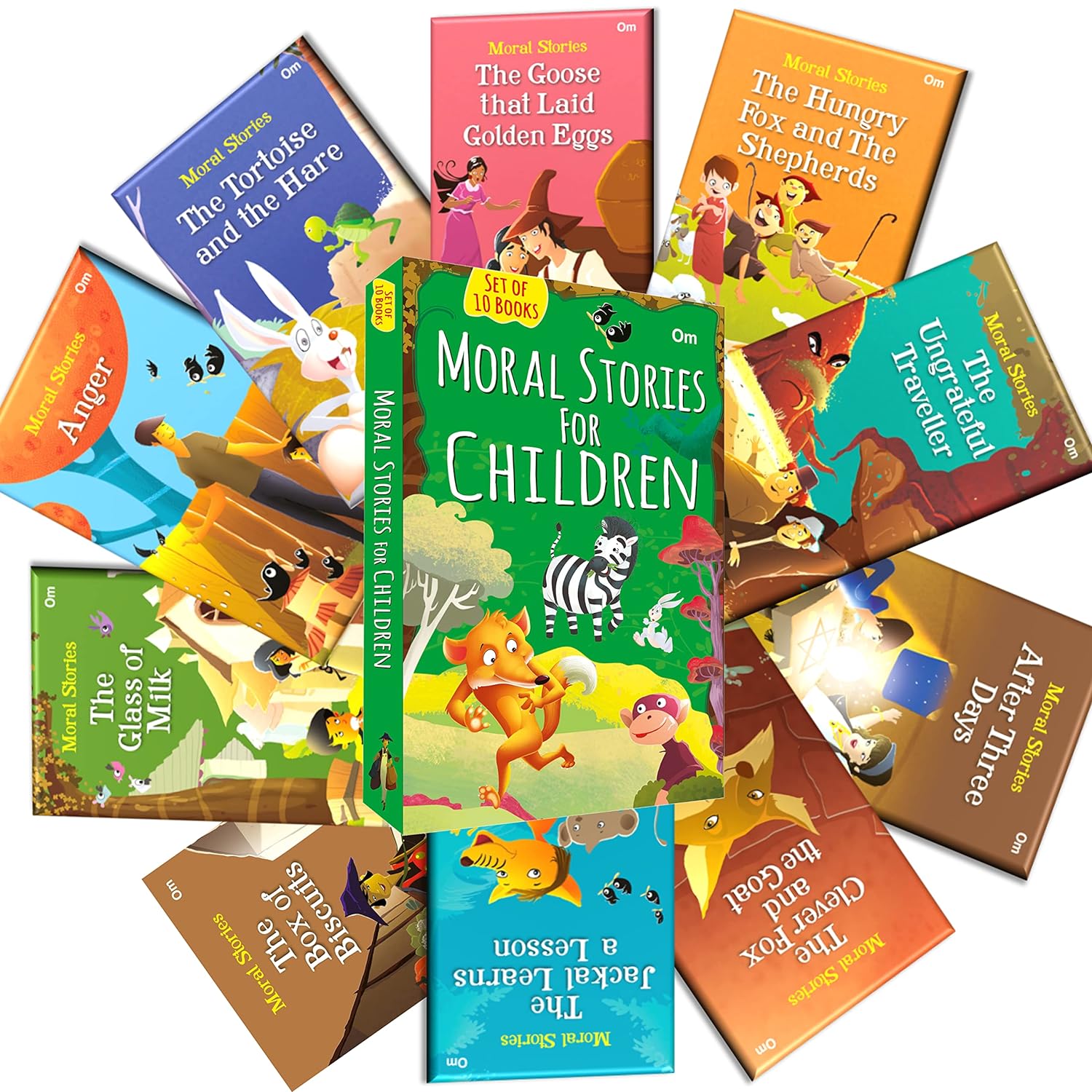 Moral Stories for Children (Set of 10 books) - Om Books | Grocsy