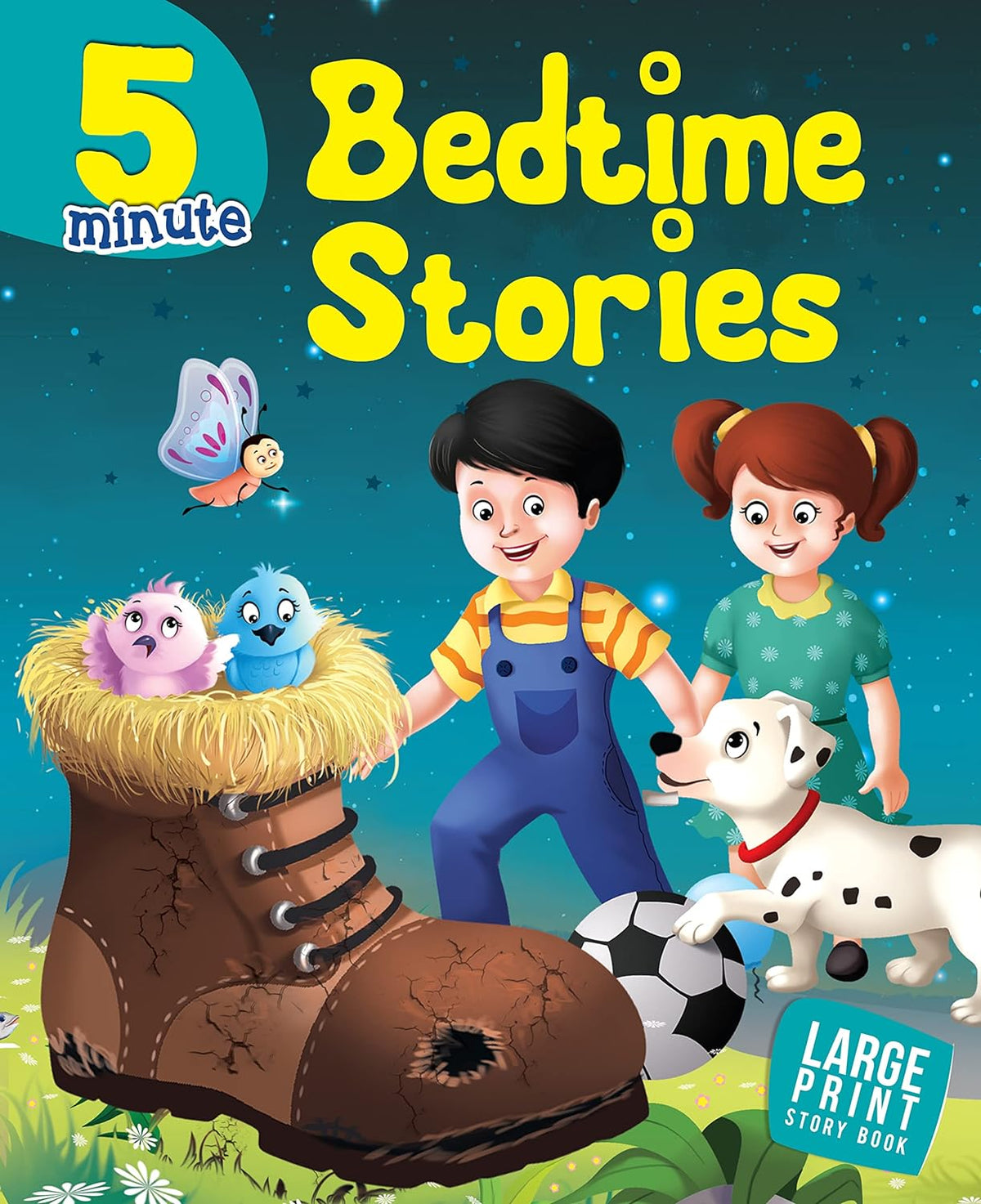 5 Mintute Bedtime Stories : Large Print (Paperback) - Om Books | Grocsy
