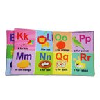 Dreamland Publications Baby My First Cloth Book ABC with Squeaker and Crinkle Paper, Non-Toxic Early Educational Toy for Toddler, Infants | Grocsy