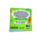 Dreamland Publications Baby My First Cloth Book Fruit and Vegetables with Squeaker and Crinkle Paper, Non-Toxic Early Educational Toy for Toddler, Infants | Grocsy