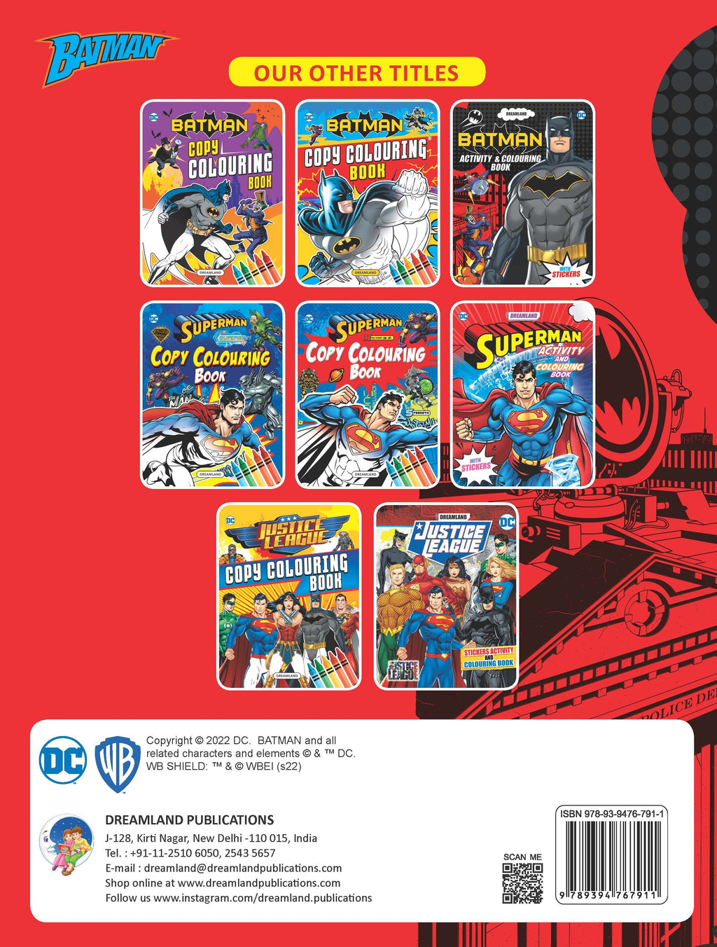 Dreamland Batman Activity and Colouring Book | Grocsy