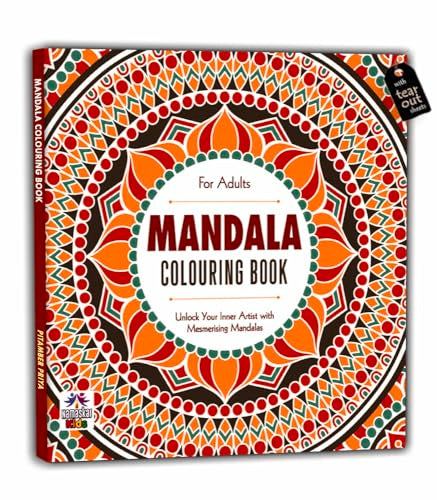 Mandala Art Book For Adults Tear Out Sheets (Art Coloring, Drawing, Painting For Stress Relieving, Relaxing & Meditation) High Quality Big 160 Gsm For Frame After Colouring-Namaskar Kids | Grocsy
