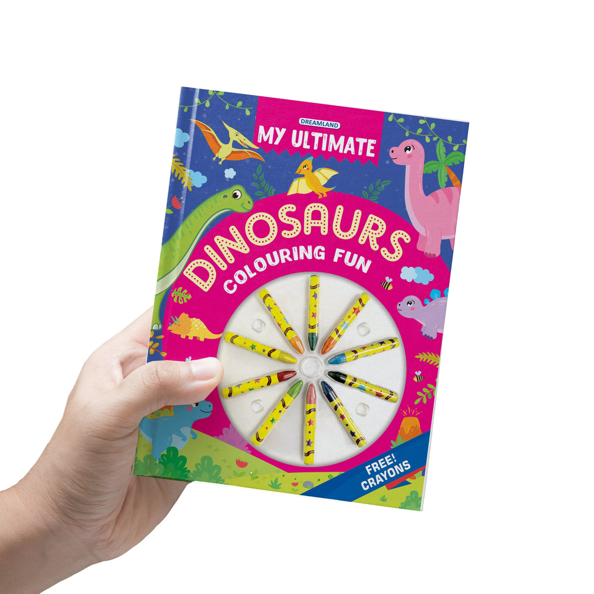 Dreamland Publications My Ultimate Dinosaurs Colouring Fun Book with Free Crayons : Children's Colouring Book | Grocsy