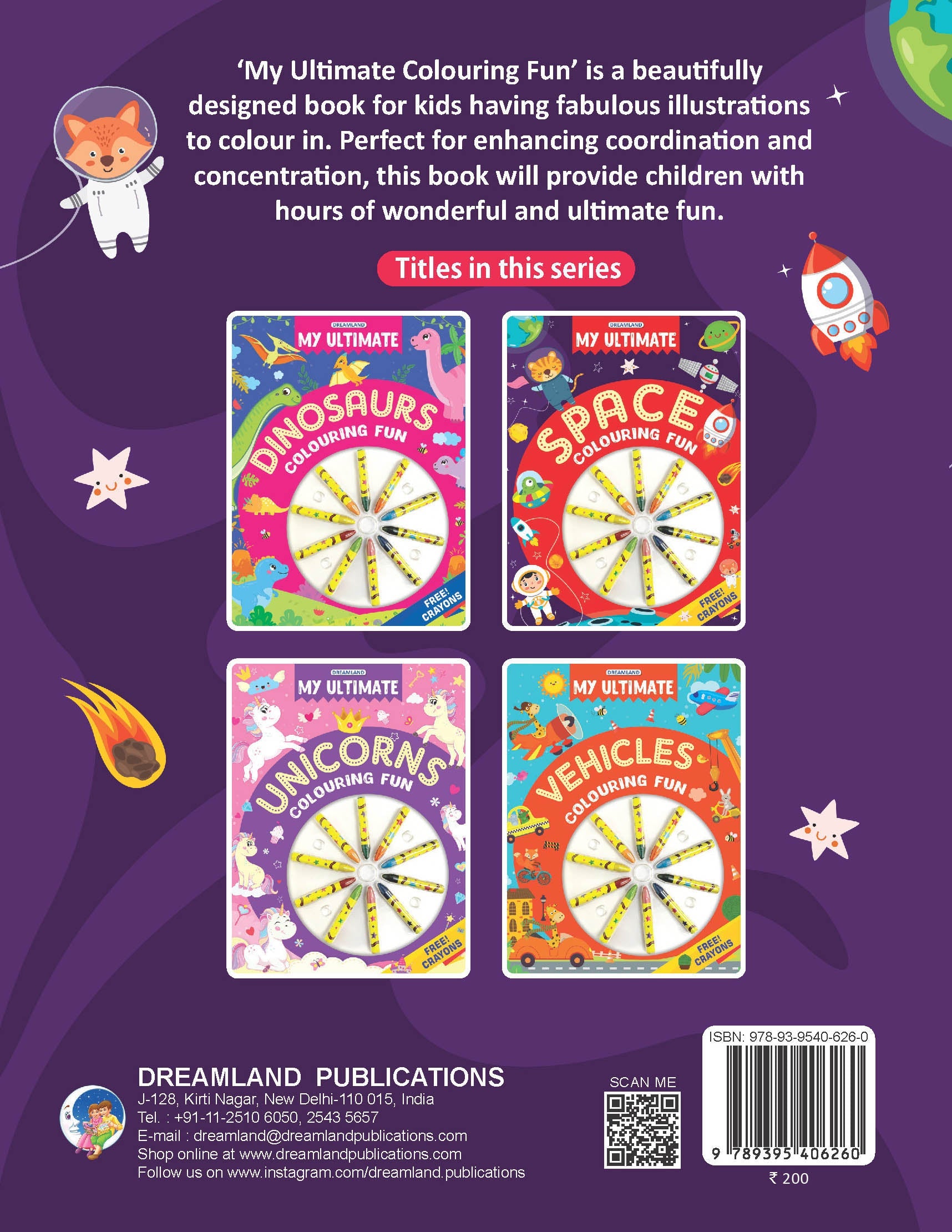 Dreamland Publications My Ultimate Space Colouring Fun Book with Free Crayons : Children's Colouring Book | Grocsy