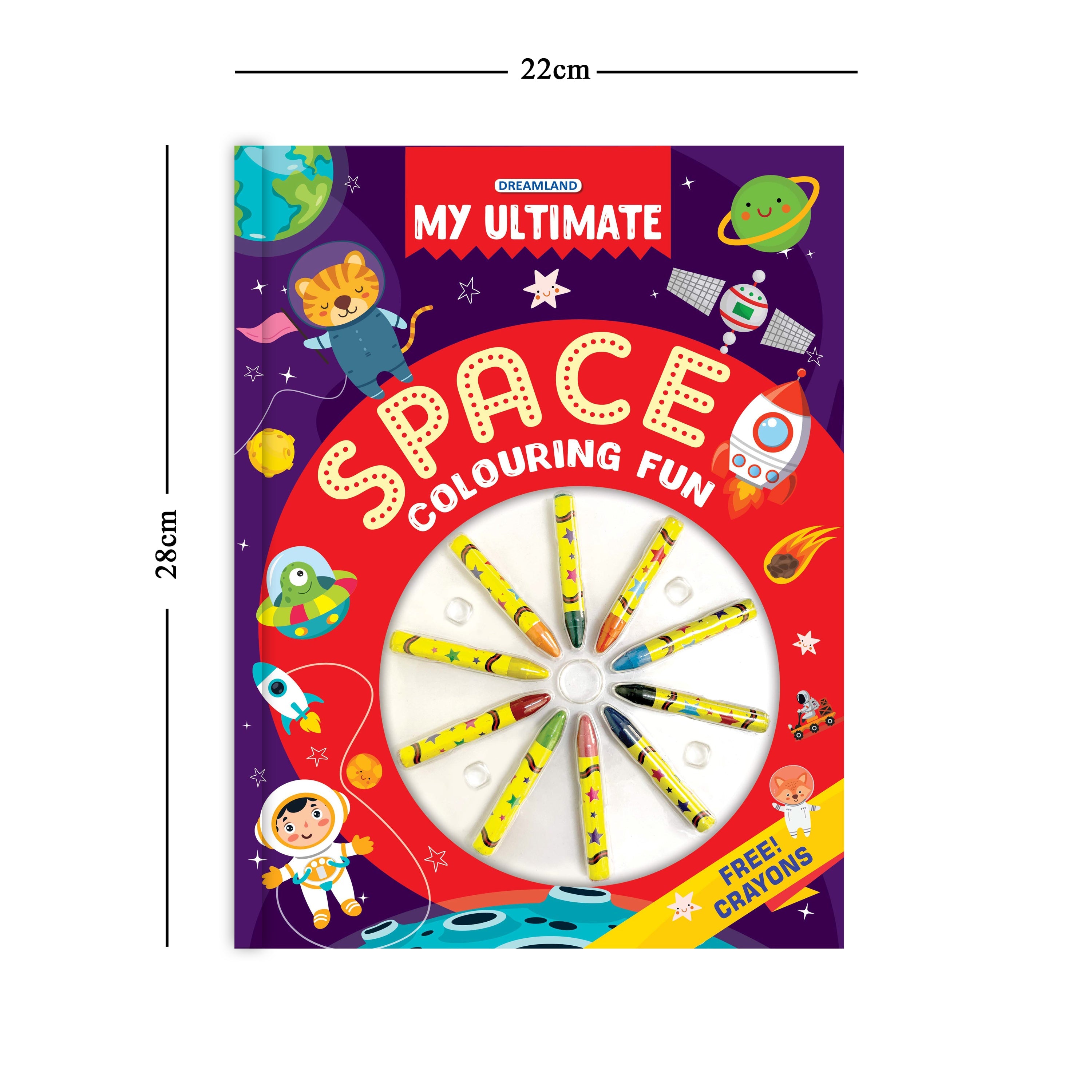 Dreamland Publications My Ultimate Space Colouring Fun Book with Free Crayons : Children's Colouring Book | Grocsy