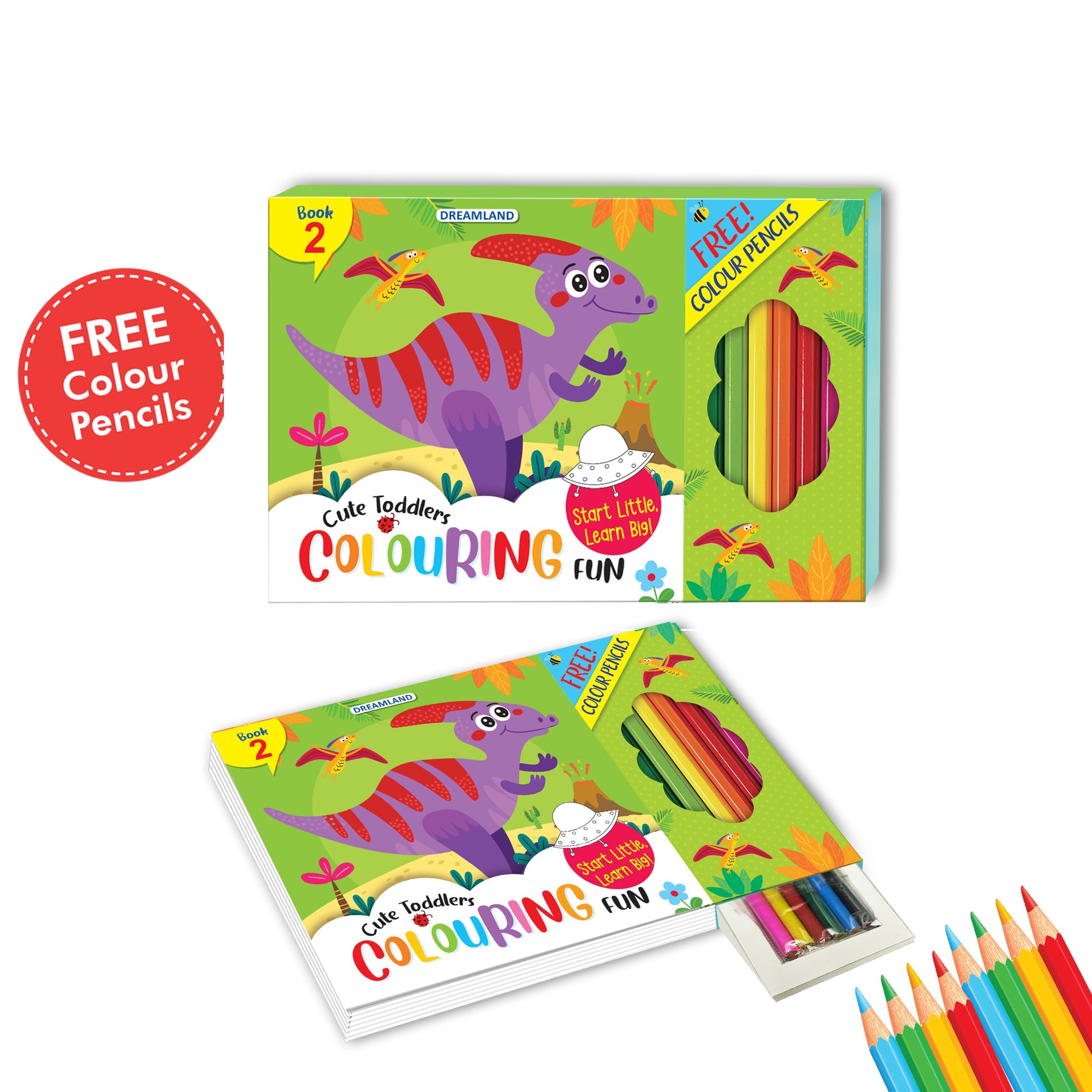 Dreamland Publications Cute Toddlers Colouring Fun Book 2 for Kids | Grocsy