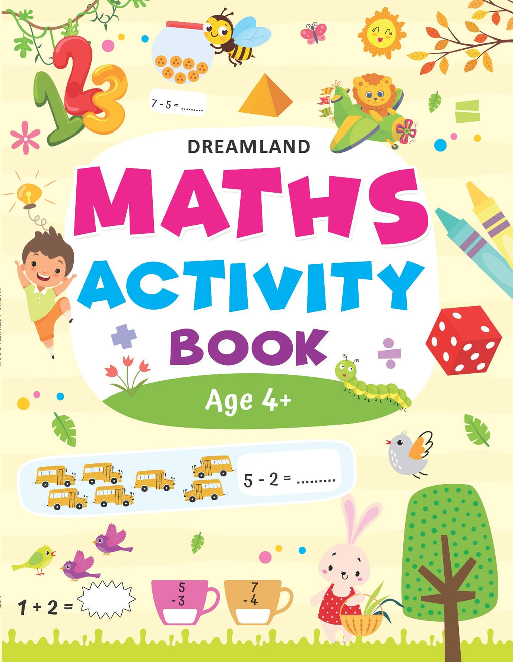 Dreamland Publications Maths Activity Book Age 4+ : Children's Interactive & Activity Book | Grocsy