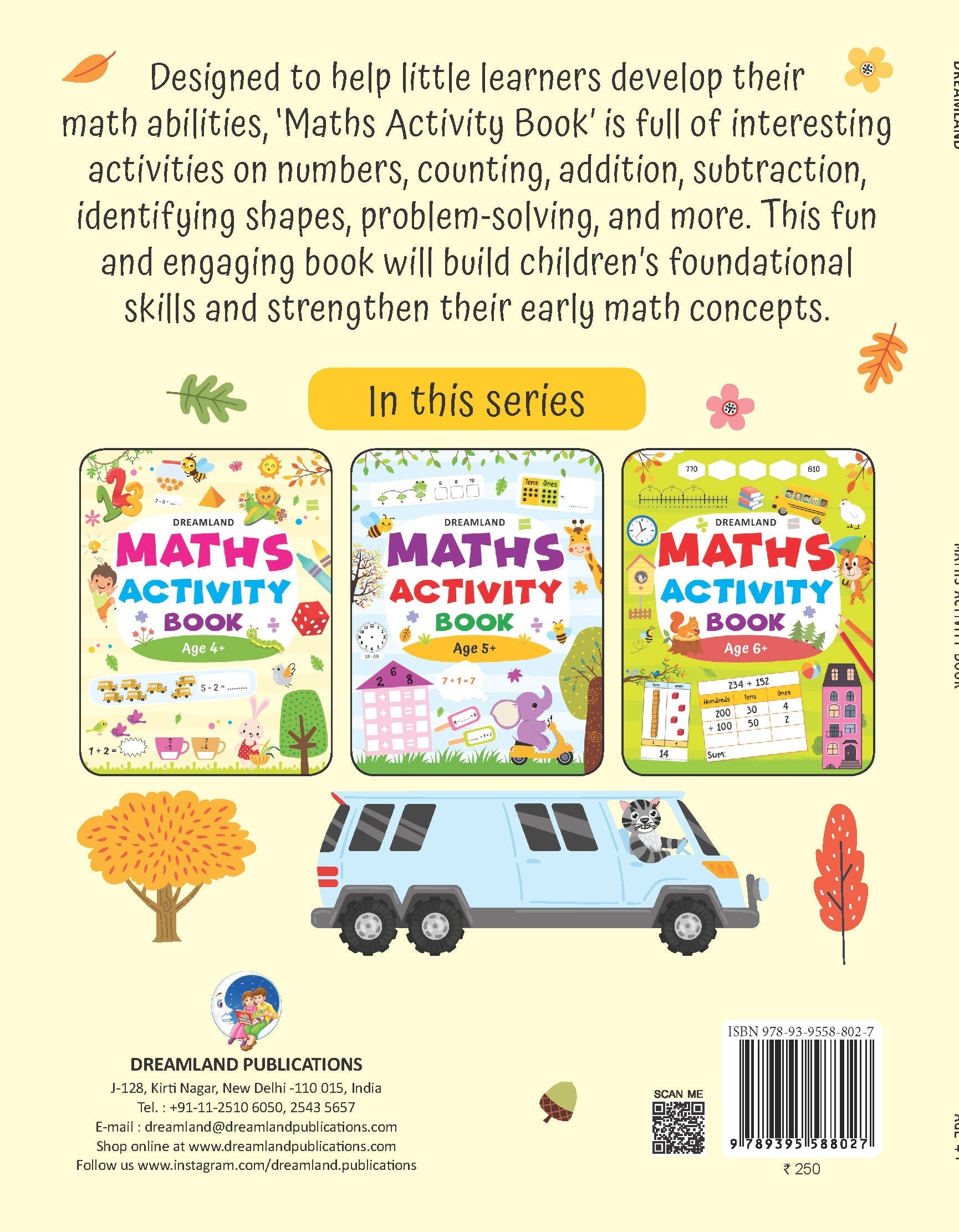 Dreamland Publications Maths Activity Book Age 4+ : Children's Interactive & Activity Book | Grocsy