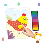 Dreamland Publications Fingerprint Art Activity Book for Children - Farm with Thumbprint Gadget | Grocsy