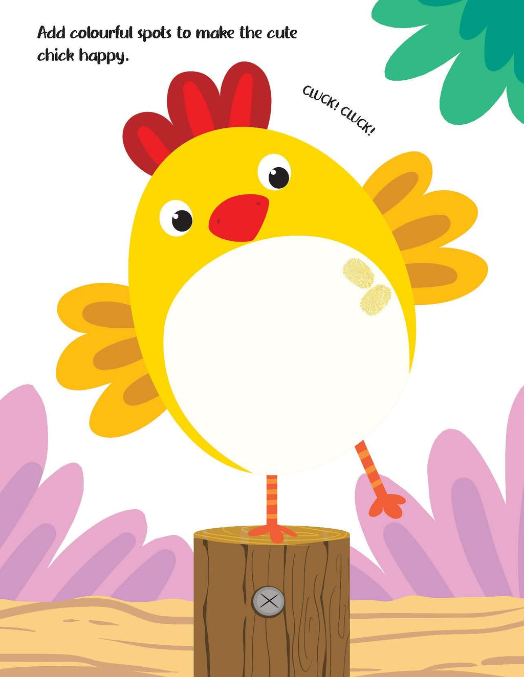 Dreamland Publications Fingerprint Art Activity Book for Children - Farm with Thumbprint Gadget | Grocsy