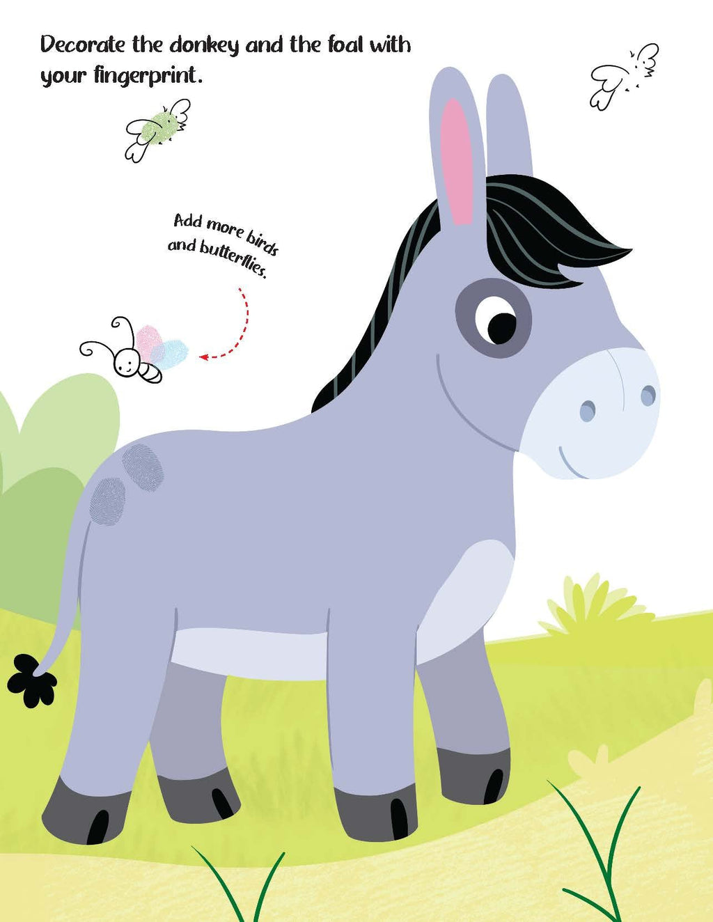 Dreamland Publications Fingerprint Art Activity Book for Children - Farm with Thumbprint Gadget | Grocsy
