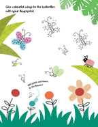 Dreamland Publications Fingerprint Art Activity Book for Children - Jungle with Thumbprint Gadget | Grocsy