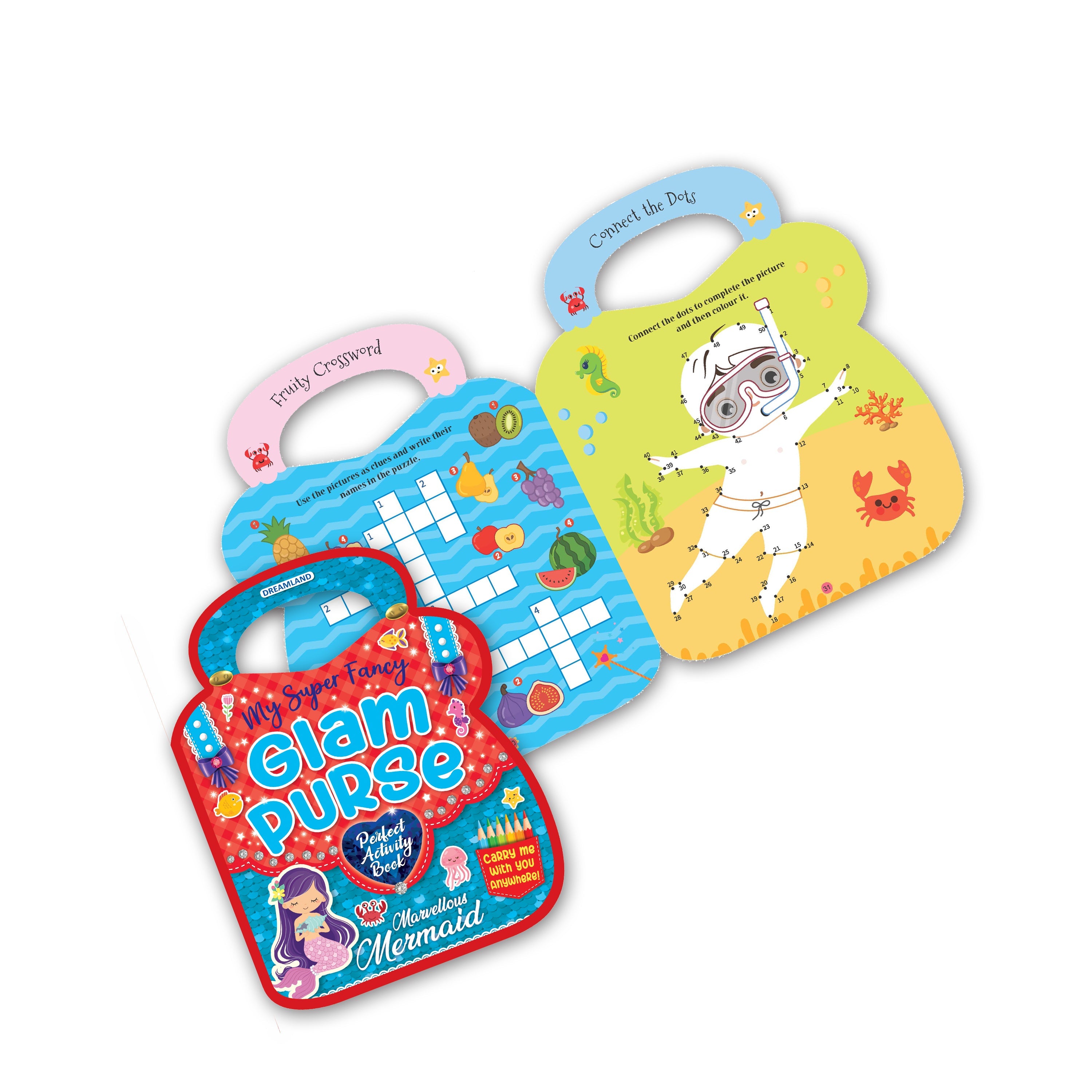 Dreamland Publications My Super Fancy Glam Purse - Marvellous Mermaid : Children's Interactive & Activity Book | Grocsy