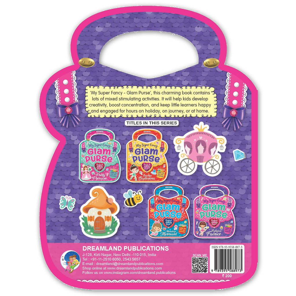 Dreamland Publications My Super Fancy Glam Purse - Fabulous Fairies : Children's Interactive & Activity Book | Grocsy