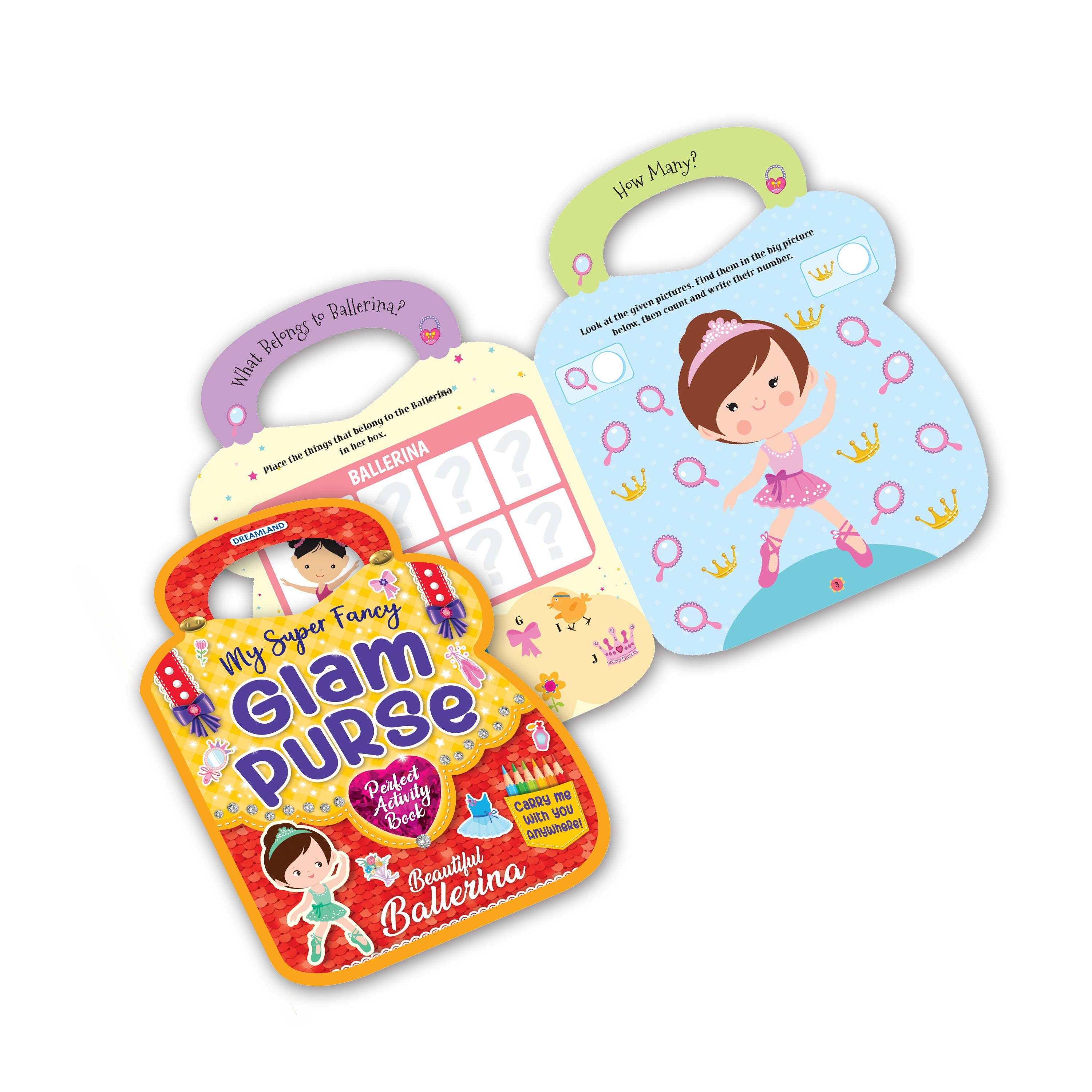 Dreamland Publications My Super Fancy Glam Purse - Beautiful Ballerina : Children's Interactive & Activity Book | Grocsy