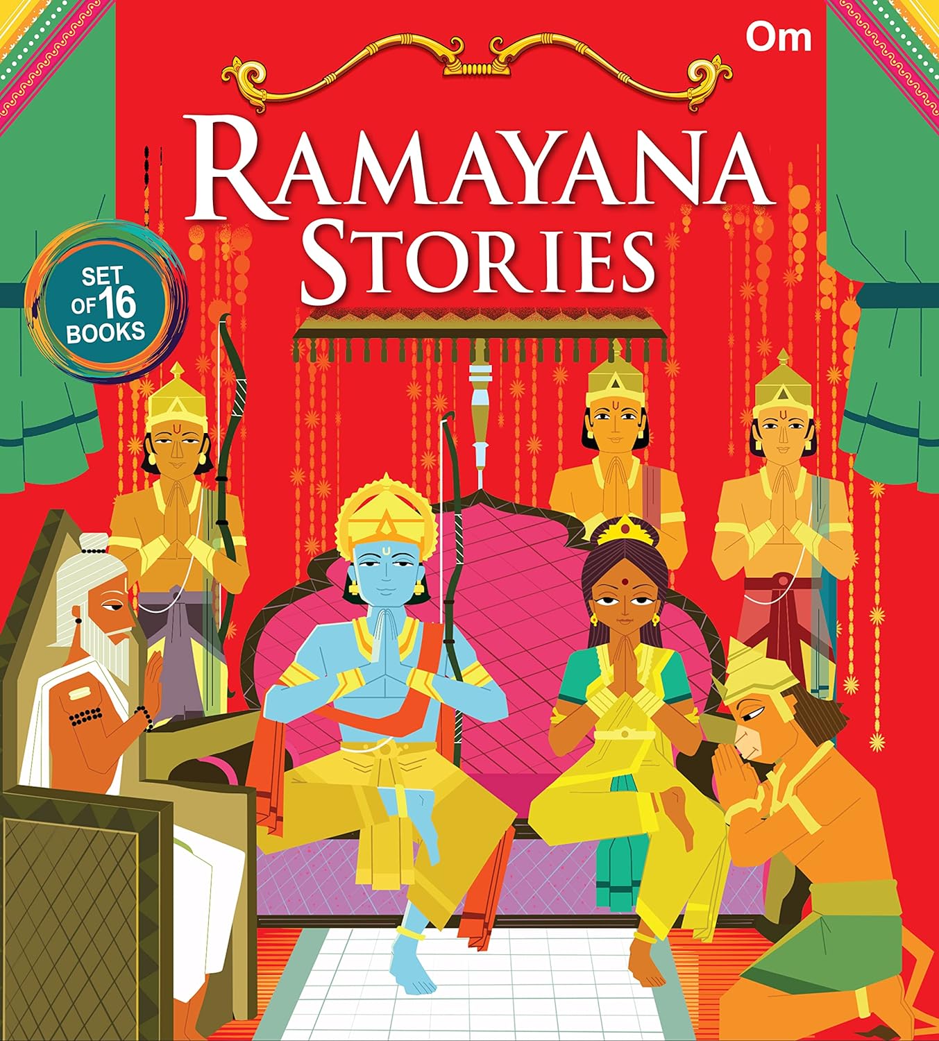 Ramayana Stories Set of 16 Books (English) BOX - Om Books | Grocsy