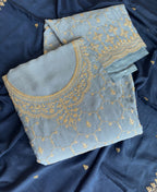 KC Heavy Chinon Sky Blue Salwar Suit For Women Ethnic Wear | Grocsy