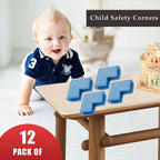 Safe-O-Kid L Shaped Extra Thick Large Nbr Corner Cushions, Blue | Grocsy