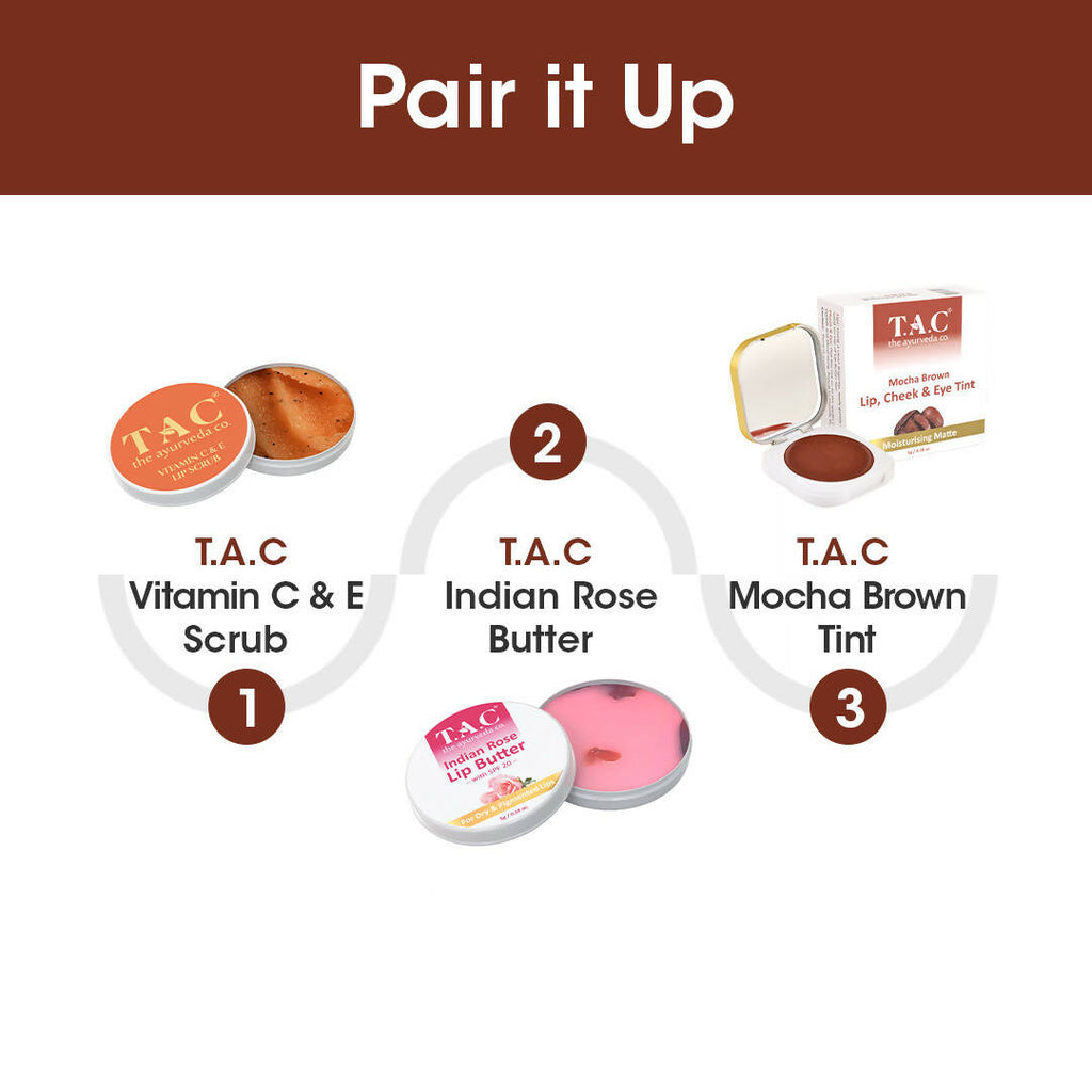 TAC - The Ayurveda Co. Brown Mocha Lip, Cheek & Eye Tint | Grocsy