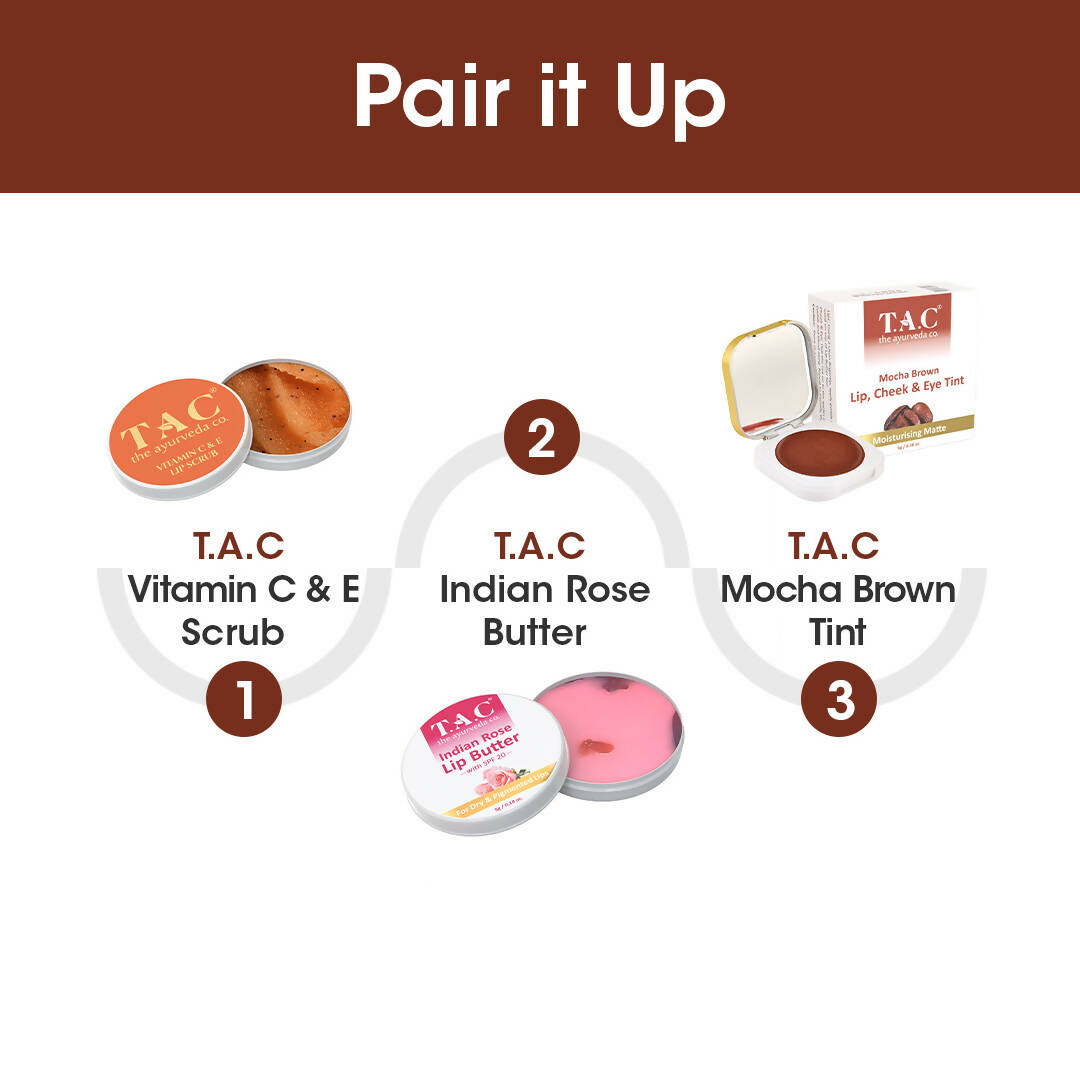 TAC - The Ayurveda Co. Brown Mocha Lip, Cheek & Eye Tint | Grocsy